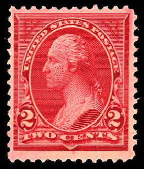 Costs of US Stamp Scott Catalogue 249: 1894 2c Washington. Daniel Kelleher Auctions, Dec 2012, Sale 633, Lot 467