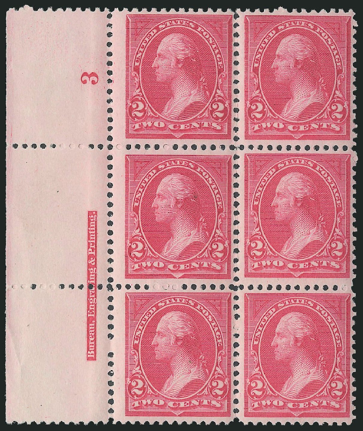 Values of US Stamp Scott Cat. # 249: 2c 1894 Washington. Robert Siegel Auction Galleries, Mar 2013, Sale 1040, Lot 1561