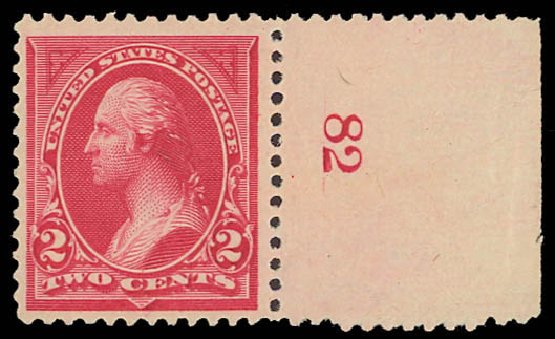 US Stamps Prices Scott Cat. #249: 1894 2c Washington. Daniel Kelleher Auctions, Aug 2012, Sale 631, Lot 944