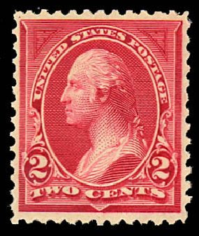 Costs of US Stamp Scott Cat. 249: 1894 2c Washington. Daniel Kelleher Auctions, Dec 2012, Sale 633, Lot 466
