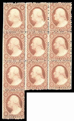 Values of US Stamp Scott Catalogue # 25: 3c 1857 Washington. Matthew Bennett International, Sep 2010, Sale 333, Lot 3387