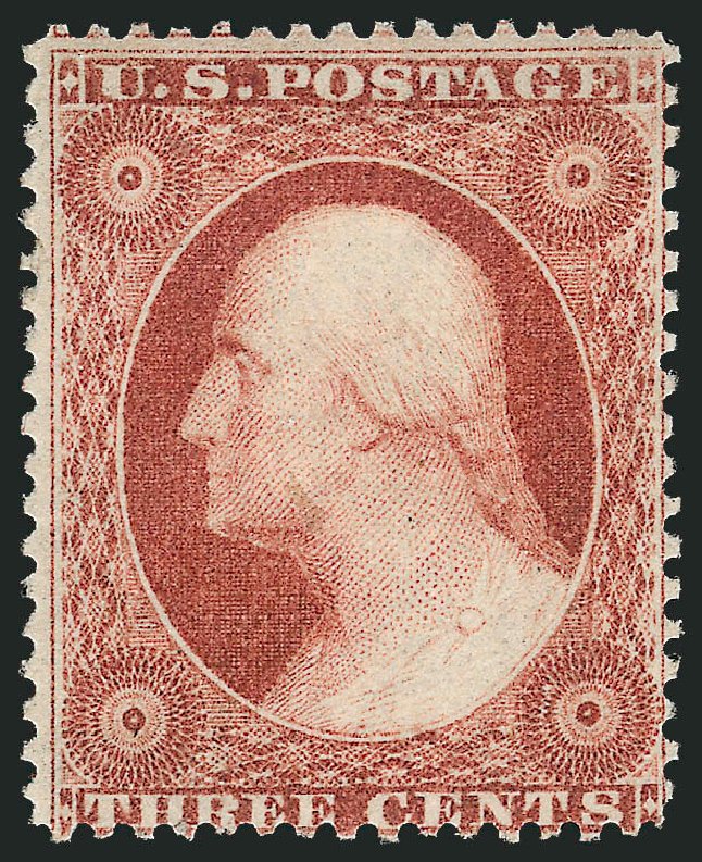 Price of US Stamp Scott Catalogue # 25 - 1857 3c Washington. Robert Siegel Auction Galleries, Dec 2011, Sale 1017, Lot 488