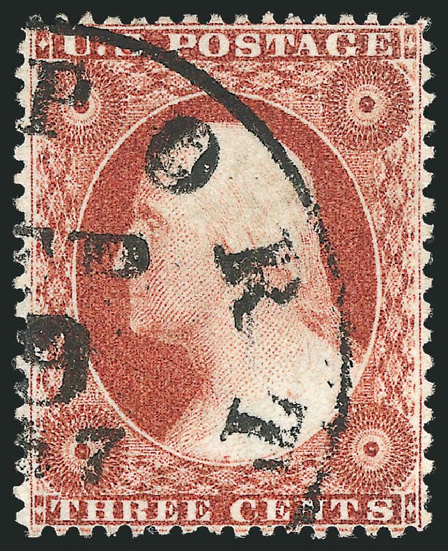Costs of US Stamp Scott Cat. #25 - 3c 1857 Washington. Robert Siegel Auction Galleries, Oct 2012, Sale 1032, Lot 3068