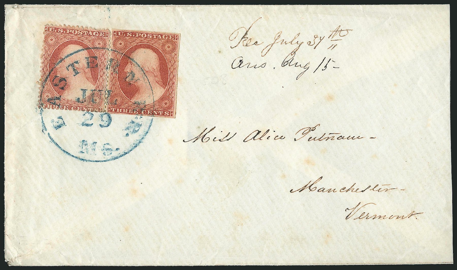 Cost of US Stamp Scott 25 - 1857 3c Washington. Robert Siegel Auction Galleries, Oct 2010, Sale 996, Lot 3198