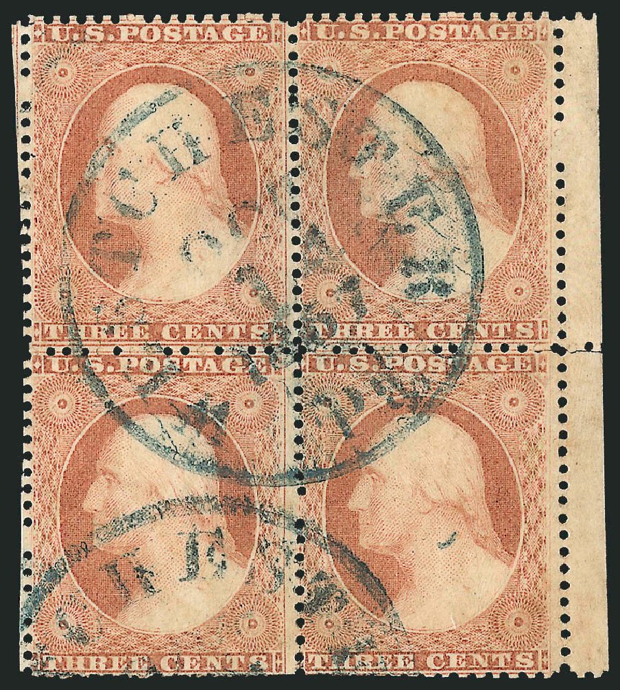 US Stamps Prices Scott Cat. #25 - 3c 1857 Washington. Robert Siegel Auction Galleries, Nov 2014, Sale 1084, Lot 3119