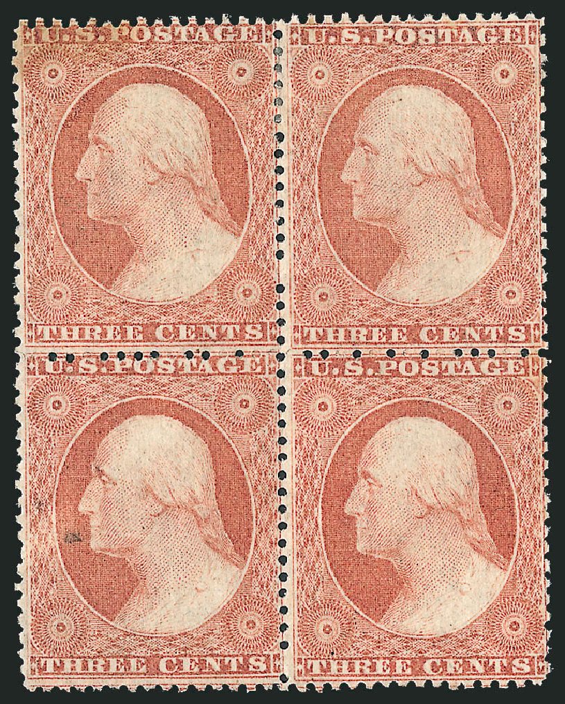 US Stamp Values Scott Catalogue #25: 1857 3c Washington. Robert Siegel Auction Galleries, Oct 2010, Sale 996, Lot 3189