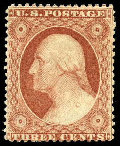Prices of US Stamp Scott Catalogue # 25 - 1857 3c Washington. Matthew Bennett International, Mar 2012, Sale 344, Lot 4230