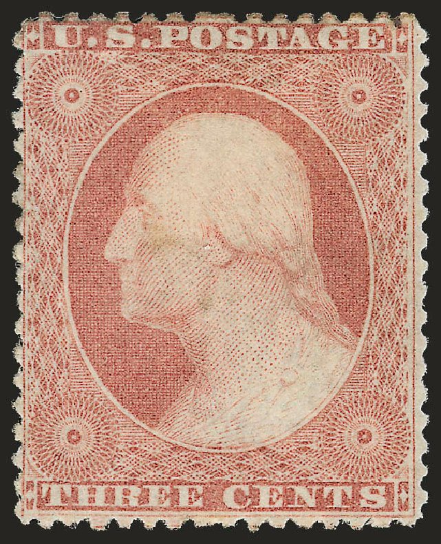 US Stamp Values Scott 25 - 1857 3c Washington. Robert Siegel Auction Galleries, Sep 2009, Sale 976, Lot 1210