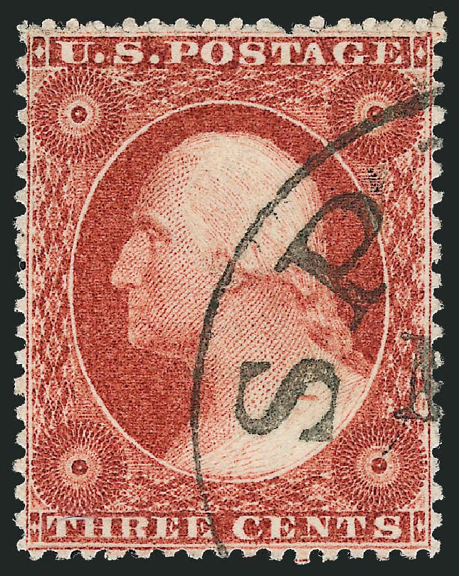 Value of US Stamp Scott Catalog 25: 3c 1857 Washington. Robert Siegel Auction Galleries, Oct 2010, Sale 996, Lot 3190
