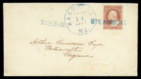 US Stamp Value Scott Cat. #25 - 1857 3c Washington. Matthew Bennett International, Dec 2007, Sale 323, Lot 121