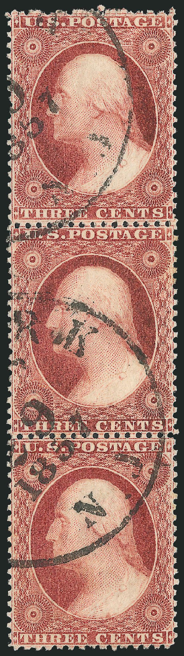 Price of US Stamps Scott Cat. #25 - 3c 1857 Washington. Robert Siegel Auction Galleries, Dec 2011, Sale 1017, Lot 491