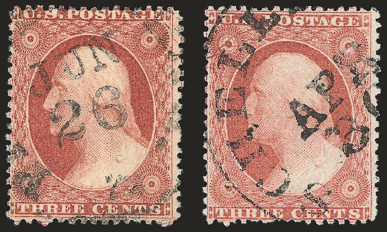 Cost of US Stamps Scott Catalog 25: 1857 3c Washington. Robert Siegel Auction Galleries, Dec 2009, Sale 982, Lot 5114