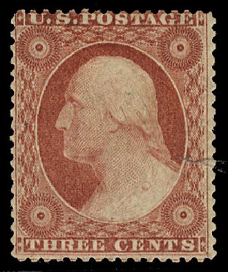 Costs of US Stamps Scott Catalog 25 - 1857 3c Washington. Cherrystone Auctions, Jun 2011, Sale 201106, Lot 15