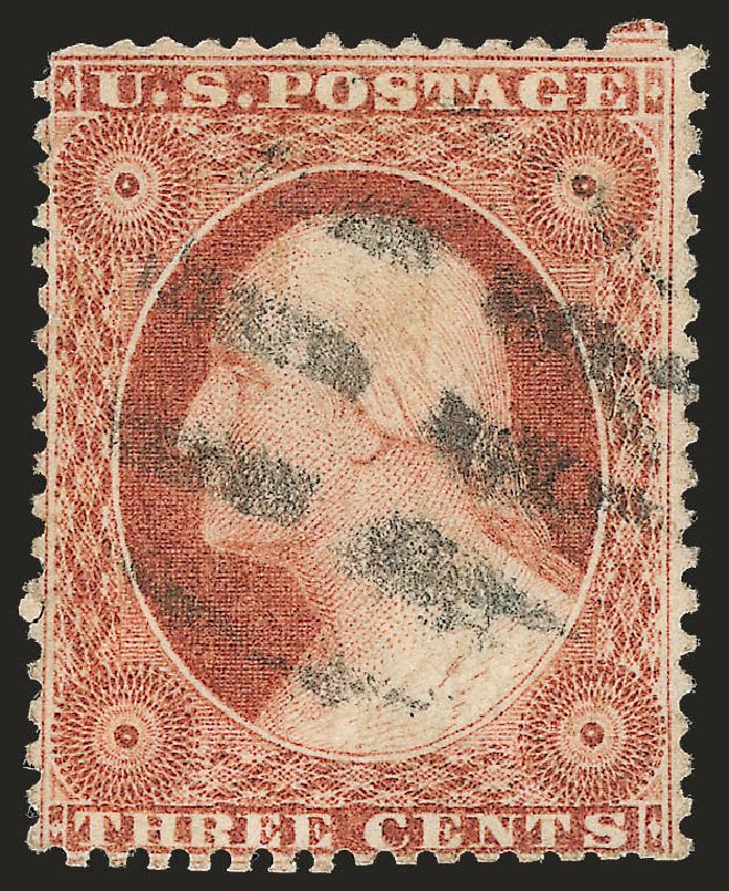 US Stamp Prices Scott Catalogue 25 - 3c 1857 Washington. Robert Siegel Auction Galleries, Dec 2009, Sale 982, Lot 5112