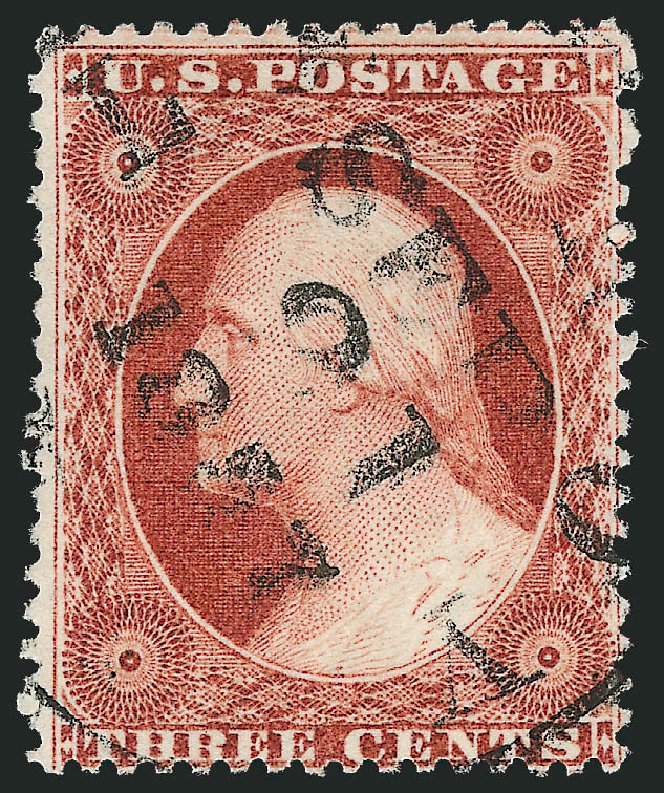 Cost of US Stamps Scott Cat. 25 - 1857 3c Washington. Robert Siegel Auction Galleries, Oct 2010, Sale 996, Lot 3192