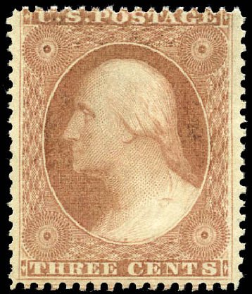 US Stamp Price Scott Catalogue # 25: 3c 1857 Washington. Matthew Bennett International, Sep 2011, Sale 338, Lot 1703