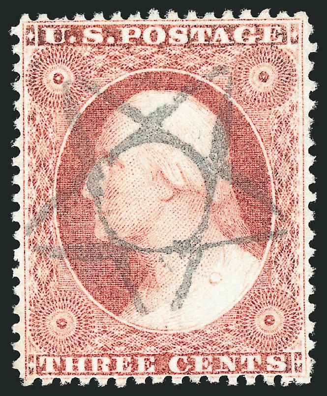 Value of US Stamps Scott #25 - 3c 1857 Washington. Robert Siegel Auction Galleries, Dec 2013, Sale 1062, Lot 133