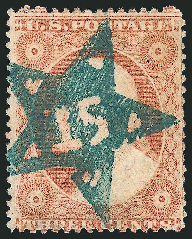US Stamps Values Scott #25: 3c 1857 Washington. Robert Siegel Auction Galleries, Oct 2010, Sale 996, Lot 3193