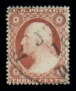 US Stamp Prices Scott 25 - 3c 1857 Washington. Matthew Bennett International, Dec 2007, Sale 325, Lot 1456