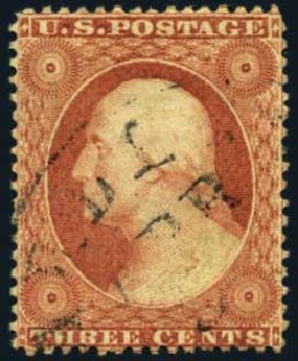 US Stamp Value Scott #25: 3c 1857 Washington. Harmer-Schau Auction Galleries, Oct 2012, Sale 95, Lot 166