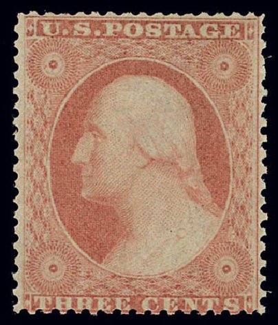 Costs of US Stamps Scott Catalogue # 25: 3c 1857 Washington. Daniel Kelleher Auctions, Feb 2013, Sale 634, Lot 26
