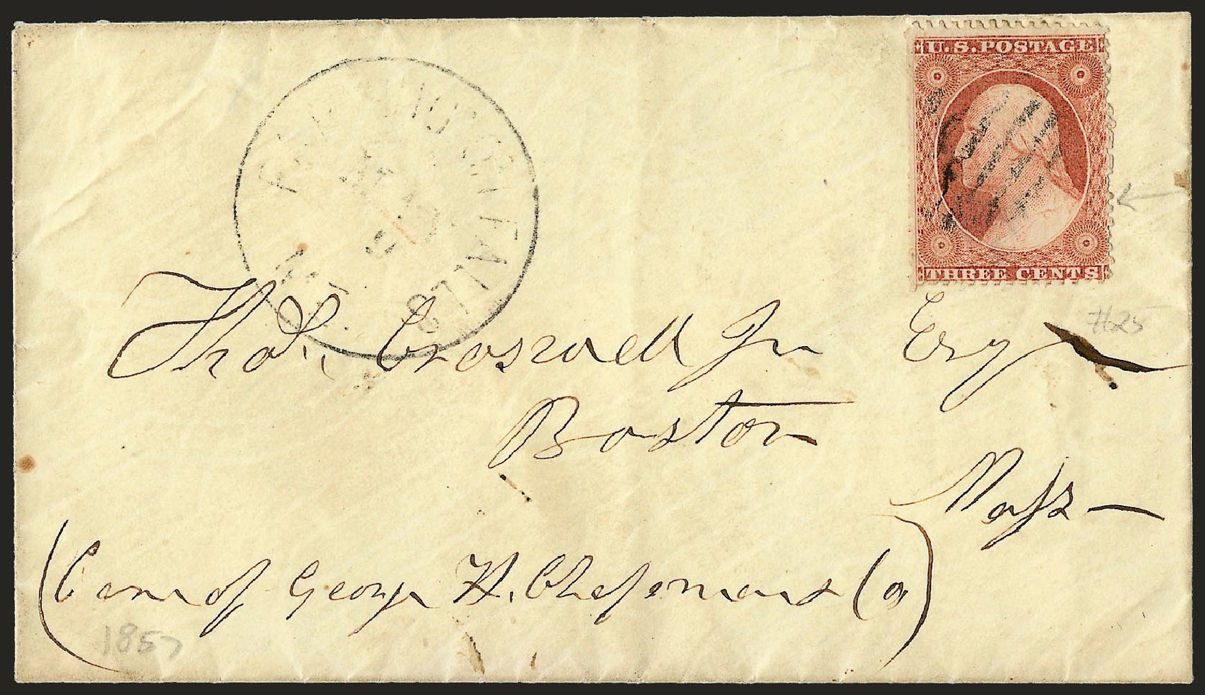 US Stamps Value Scott # 25 - 3c 1857 Washington. Robert Siegel Auction Galleries, Dec 2008, Sale 964, Lot 236