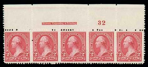 US Stamp Price Scott Catalogue # 250 - 2c 1894 Washington. Matthew Bennett International, Dec 2007, Sale 325, Lot 1774