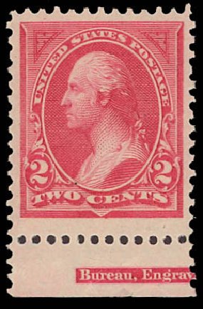 US Stamps Price Scott Catalogue 250 - 2c 1894 Washington. Daniel Kelleher Auctions, Aug 2012, Sale 631, Lot 946