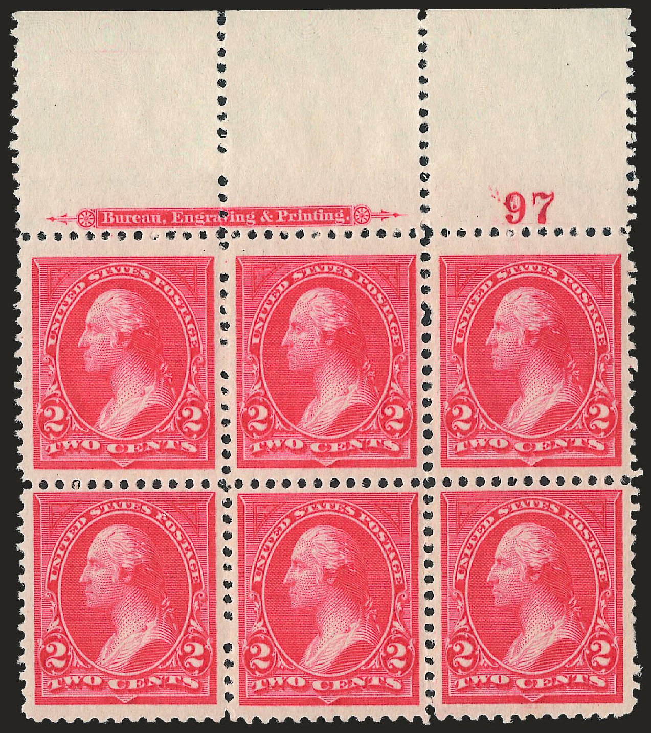 US Stamps Price Scott Catalogue 250 - 1894 2c Washington. Robert Siegel Auction Galleries, Dec 2009, Sale 977, Lot 296