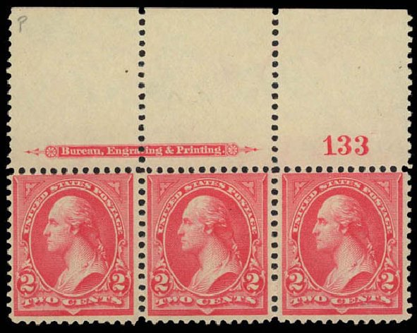 US Stamp Price Scott Catalog # 251 - 1894 2c Washington. Daniel Kelleher Auctions, Jan 2012, Sale 628, Lot 378