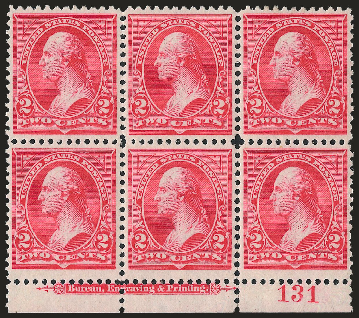 US Stamps Values Scott Catalog #251 - 1894 2c Washington. Robert Siegel Auction Galleries, Dec 2009, Sale 977, Lot 299