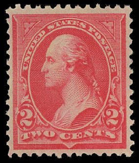 US Stamp Prices Scott Catalogue #252 - 2c 1894 Washington. Daniel Kelleher Auctions, Oct 2012, Sale 632, Lot 1163
