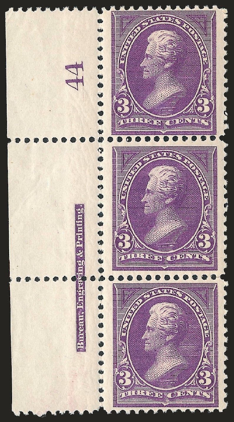 Cost of US Stamp Scott Cat. #253: 1894 3c Jackson. Robert Siegel Auction Galleries, Dec 2009, Sale 977, Lot 307