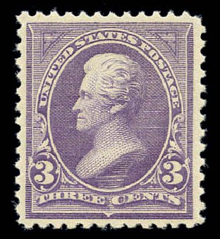 US Stamp Price Scott #253: 1894 3c Jackson. Matthew Bennett International, Sep 2010, Sale 331, Lot 619