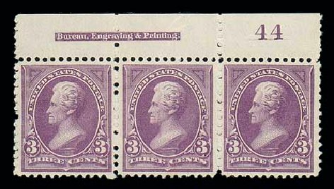 US Stamps Value Scott Catalogue #253 - 3c 1894 Jackson. Matthew Bennett International, Dec 2007, Sale 325, Lot 1780