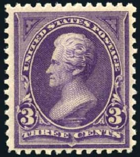 US Stamp Prices Scott Catalogue #253 - 1894 3c Jackson. Harmer-Schau Auction Galleries, Apr 2008, Sale 77, Lot 81