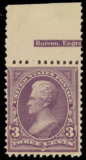 Price of US Stamps Scott Cat. # 253 - 3c 1894 Jackson. Daniel Kelleher Auctions, Aug 2012, Sale 631, Lot 951