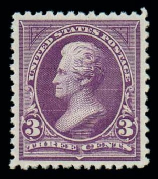 Prices of US Stamp Scott # 253 - 3c 1894 Jackson. Matthew Bennett International, Oct 2007, Sale 322, Lot 2105