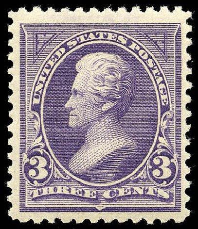 Cost of US Stamps Scott #253 - 1894 3c Jackson. Matthew Bennett International, Apr 2008, Sale 326, Lot 243