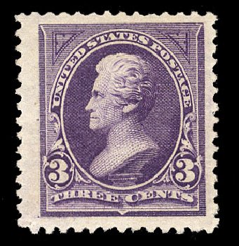 US Stamps Values Scott Catalog # 253: 3c 1894 Jackson. Cherrystone Auctions, Nov 2009, Sale 200911, Lot 3093