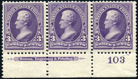 Cost of US Stamp Scott 253 - 3c 1894 Jackson. Harmer-Schau Auction Galleries, Mar 2011, Sale 89, Lot 243