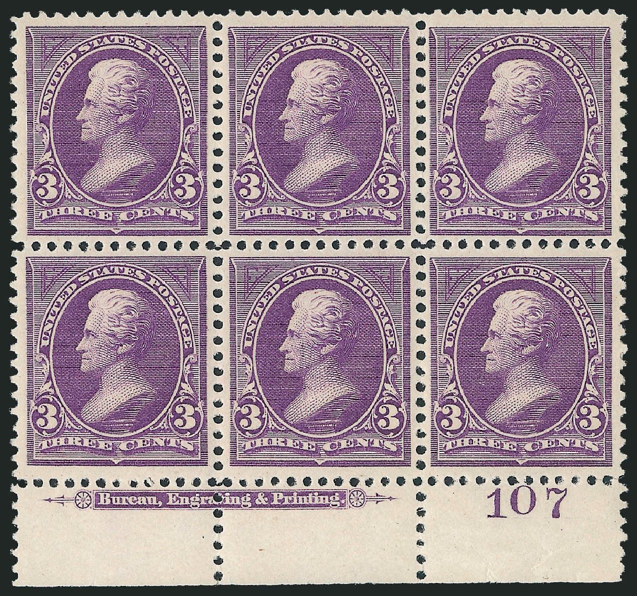 Price of US Stamps Scott Catalogue 253: 1894 3c Jackson. Robert Siegel Auction Galleries, Mar 2011, Sale 1007, Lot 2493