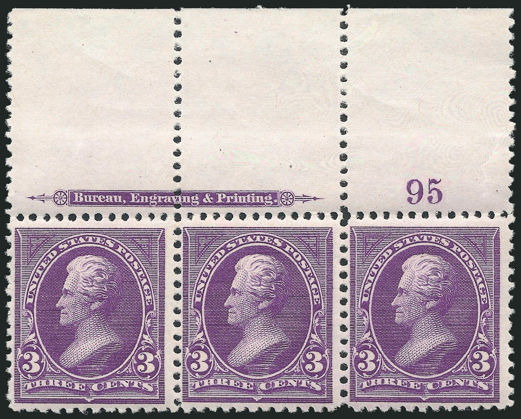 US Stamps Values Scott Cat. 253 - 3c 1894 Jackson. Robert Siegel Auction Galleries, Dec 2011, Sale 1017, Lot 646