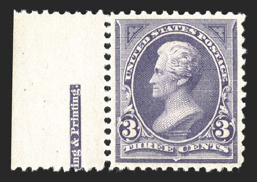 US Stamp Prices Scott Cat. 253: 3c 1894 Jackson. Spink Shreves Galleries, Nov 2012, Sale 141, Lot 116