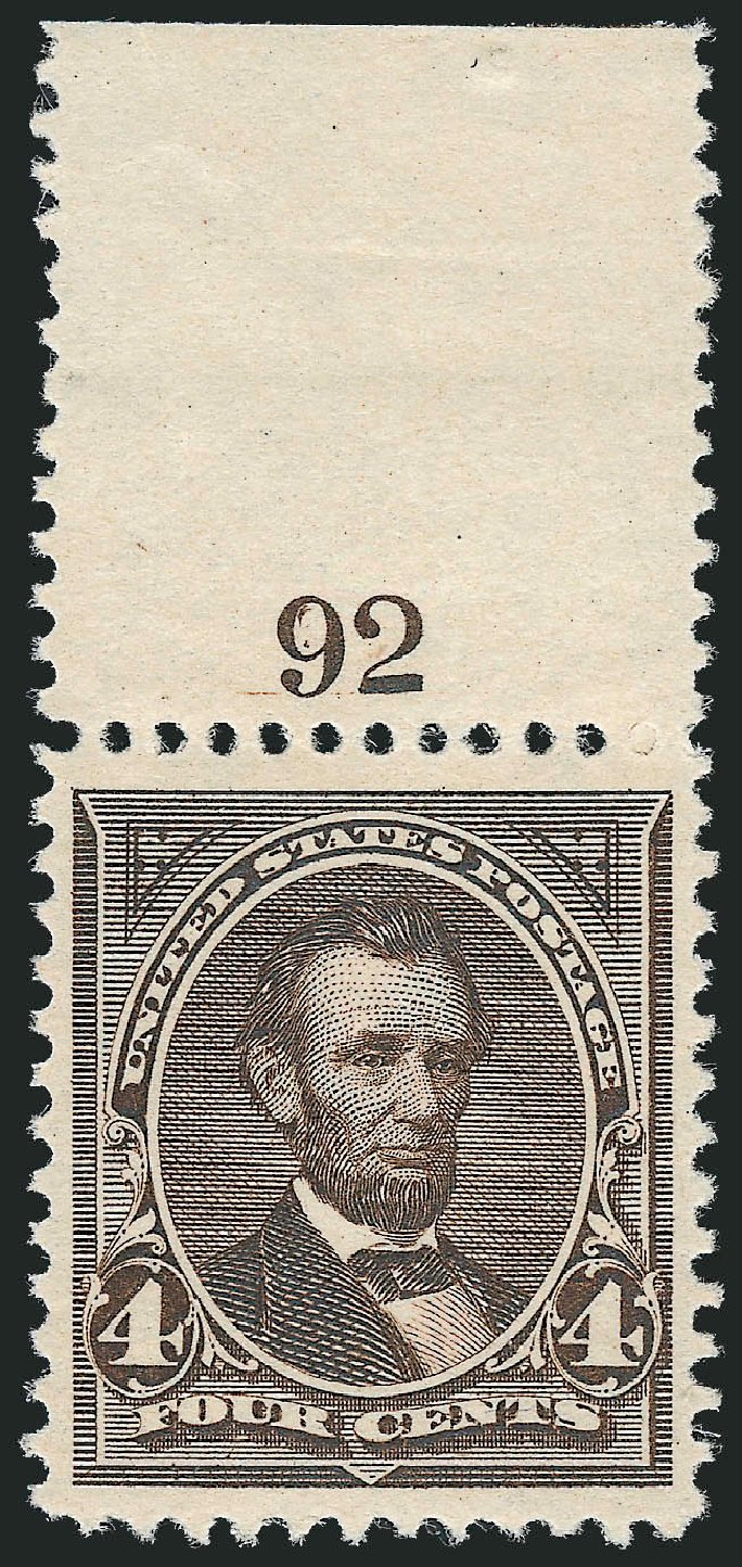 Cost of US Stamps Scott Cat. # 254 - 1894 4c Lincoln. Robert Siegel Auction Galleries, Dec 2009, Sale 977, Lot 311