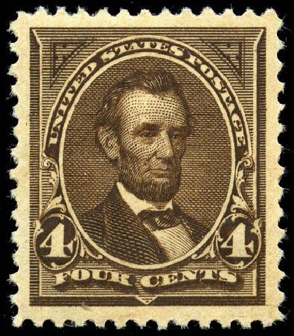 Values of US Stamps Scott # 254 - 4c 1894 Lincoln. Matthew Bennett International, Jun 2008, Sale 328, Lot 784