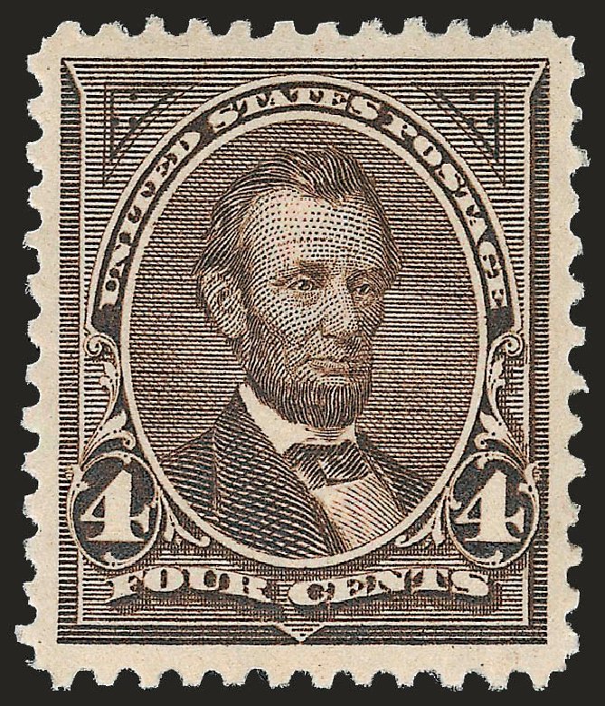 US Stamps Values Scott Catalog 254: 4c 1894 Lincoln. Robert Siegel Auction Galleries, Jun 2009, Sale 975, Lot 1565