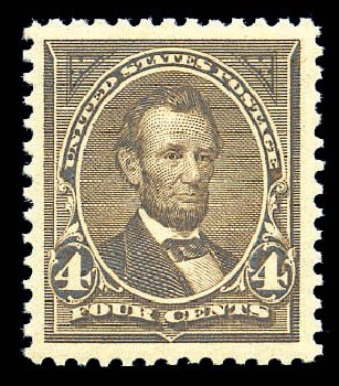 Value of US Stamp Scott Cat. # 254: 4c 1894 Lincoln. Matthew Bennett International, Sep 2010, Sale 333, Lot 3666