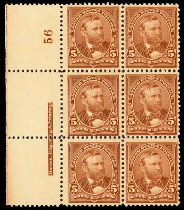 US Stamps Price Scott # 255: 1894 5c Grant. Daniel Kelleher Auctions, Sep 2013, Sale 639, Lot 3348
