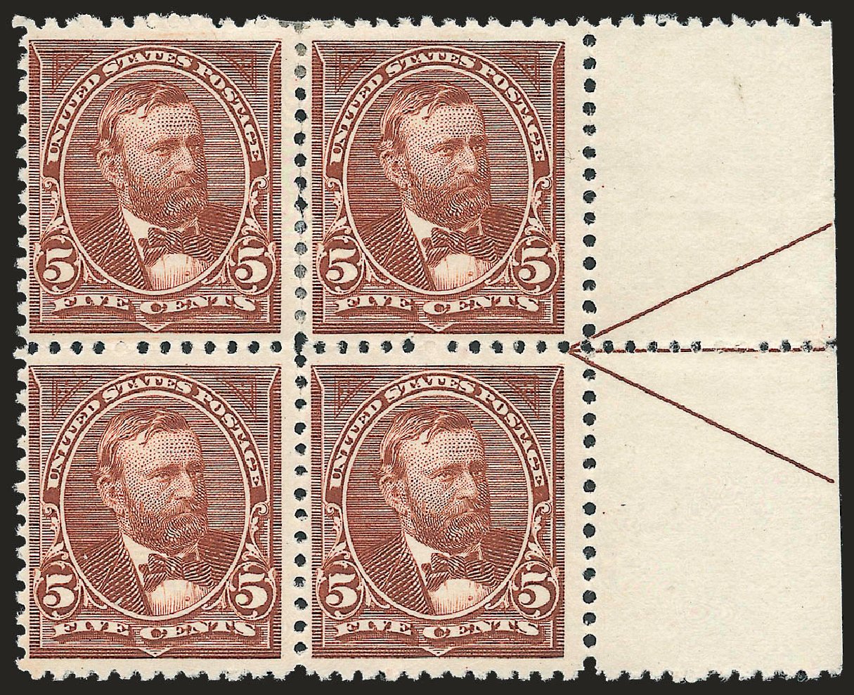 US Stamps Values Scott 255 - 5c 1894 Grant. Robert Siegel Auction Galleries, Dec 2009, Sale 977, Lot 318
